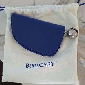 Burberry Royal Blue Leather Pouch with bell